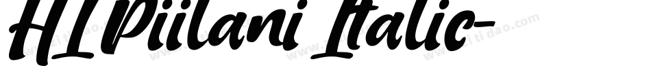 HI Piilani Italic字体转换